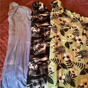 3 mens button down lightweight shirts